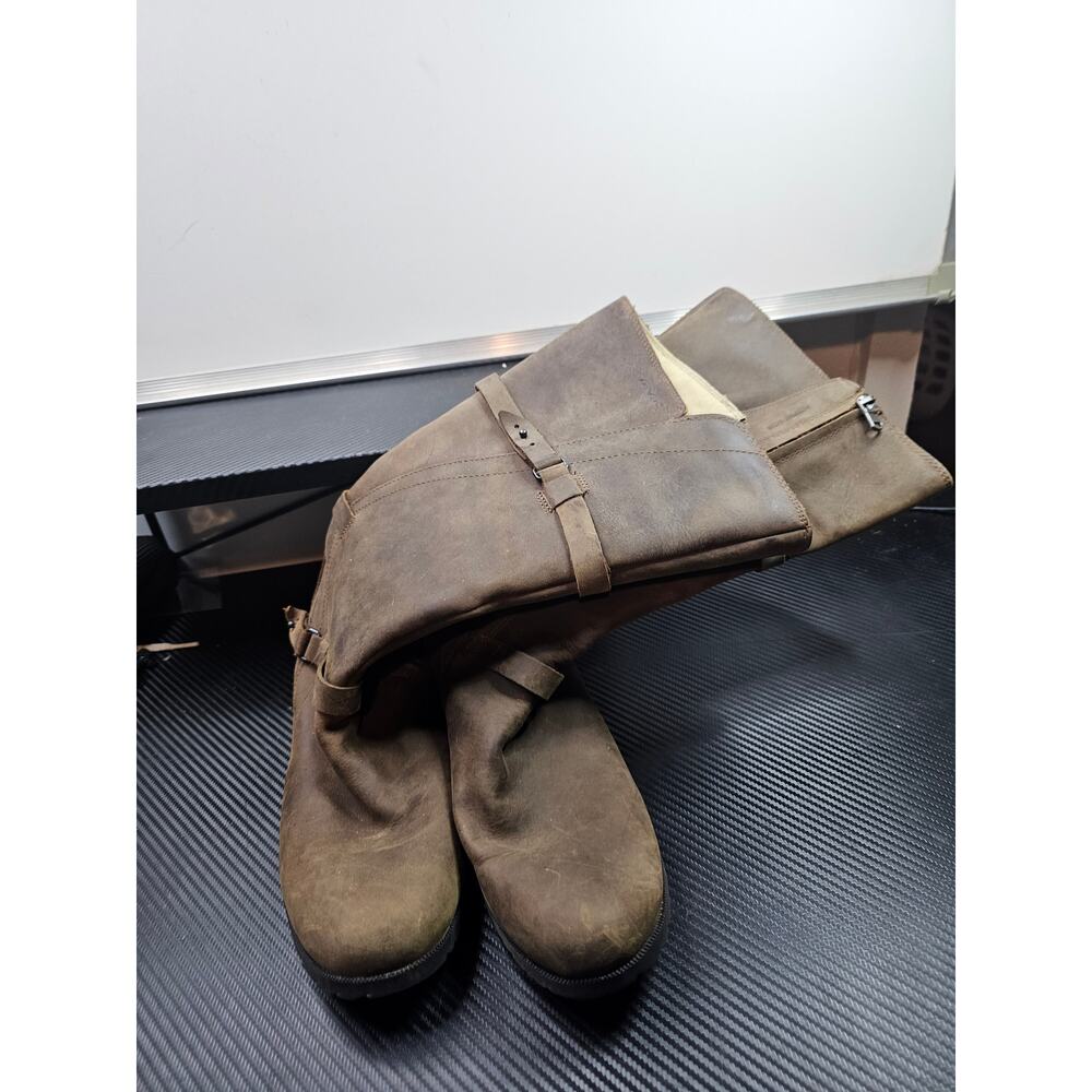 Teva Womens De La Vina Riding Boots Waterproof Leather Brown/Tan 1003011 Size8.5 - Picture 2 of 10